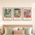 Large Framed Matisse Wall Art for Living room, 3 Piece Colorful Abstract Canvas Artwork for Walls