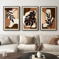 Large Framed 3D Wood Boho Tropical Wall Decor for Living Room