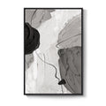 Extra Large Framed Abstract Wall Art for Living Room, Oversized Vertical Black and White