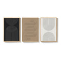 Large 3D Textured Framed Boho Neutral Abstract Wall Art
