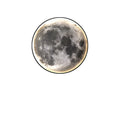 Framed LED Moon Wall Art for Living Room, Modern Round Artwork with Remote Control