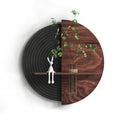 3D Textured Abstract Modern Black and Brown Round Wall Art Decor