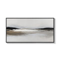Large Framed Black and White Abstract Wall Art for Living Room