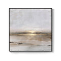Framed Gray Black Gold Abstract Modern Minimalist Landscape Canvas Wall Art Decor for Living Room