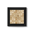Framed 3D Textured Wood Wall Art Modern Minimalist Wooden Artwork for Living Room