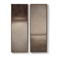 Large Framed Brown Beige Abstract Long Narrow Wall Art Neutral Abstract Wall Decor for Hallway Set of 2