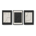 VG Art 3D Textured Framed Black and White Abstract Wall Art