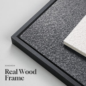 3D Textured Framed Black and White Abstract Wall Art