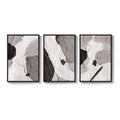 Large Black White Gray Abstract Wall Art
