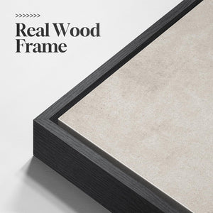 Framed Modern Black Beige Abstract Canvas Wall Art Decor Set of 2