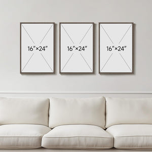 Framed 3 Piece Neutral Vintage Botanical Wall Art for Dining Room