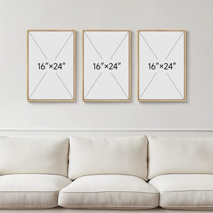 Large Framed Sage Green Abstract Landscape Wall Art for Living Room Set of 3
