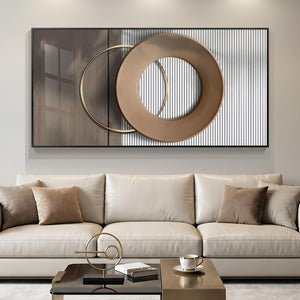 Large Horizontal Framed Modern Wall Art for Living Room