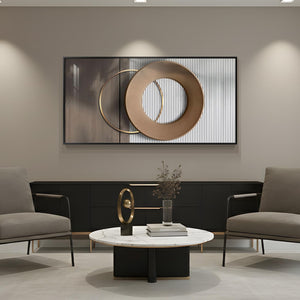 Large Horizontal Framed Modern Wall Art for Living Room