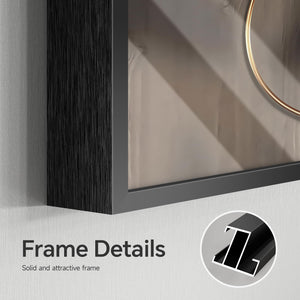 Large Horizontal Framed Modern Wall Art for Living Room