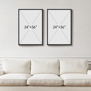 Large Framed Neutral Abstract Wall Art, 2 Piece Beige Gold Set for Living Room