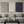 Neutral Abstract Wall Art, Large Framed 3 Piece Set in Beige and Deep Blue