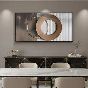 Large Horizontal Framed Modern Wall Art for Living Room