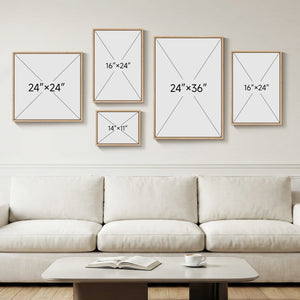Large Framed Matisse Abstract Botanical Wall Art Set of 5 for Living Room