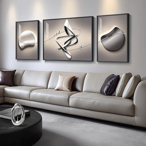 Extra Large Framed Modern Abstract Wall Art for Living Room