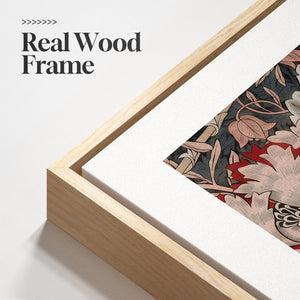 Large Framed William Morris Vintage Rustic Farmhouse Botanical Wall Art for Living Room Set of 3