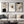 Large Framed Modern Neutral Abstract Black and Beige Wall Art Set of 3