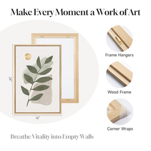 Large Framed Boho Sage Green Abstract Wall Art for Living Room Set of 3