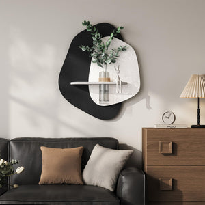 3D Textured Black and White Modern Minimalist Abstract Wall Art for Living Room