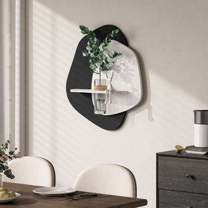 3D Textured Black and White Modern Minimalist Abstract Wall Art for Living Room