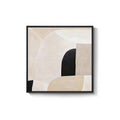 Framed Square Neutral Modern Minimalist Geometric Abstract Wall Art for Living Room