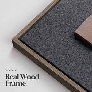 Framed 3D Textured Wood Wall Art for Living Room, Modern Minimalist for Hallway, Dining room, Office