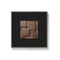 Framed 3D Textured Wood Wall Art for Living Room, Modern Minimalist for Hallway, Dining room, Office