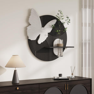 3D Black and White Modern Minimalist Butterfly Wall Art Decor for Living Room