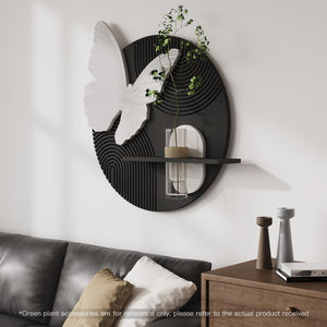 3D Black and White Modern Minimalist Butterfly Wall Art Decor for Living Room