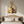 3D Textured Modern Elephant Brown Minimalist  Natural Wall Art for Dining Room with Faux Greenery