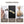 3D Textured Modern Elephant Brown Minimalist  Natural Wall Art for Dining Room with Faux Greenery