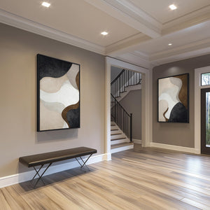 Large Framed Modern Abstract Wall Art for Living Room Set of 2