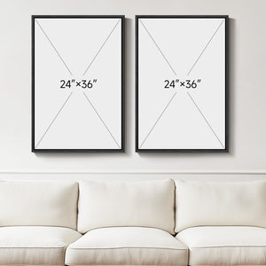 Large Framed Elegant Black White Gold Modern Minimalist Abstract Wall Art for Living Room Set of 2