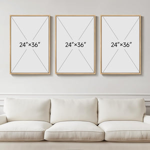 Large Framed Neutral Abstract Landscape Wall Art Canvas Artwork for Living Room Set of 3