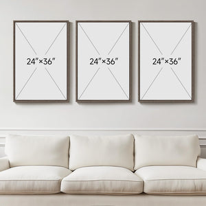 3 Piece Large Framed Colorful Tree Ring Wall Art for Living Room
