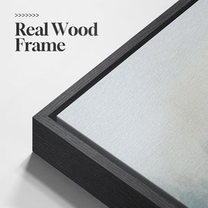 Large Framed Blue Nature Landscape Wall Art for Living Room Set of 3