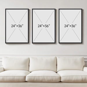 Large Framed Neutral Modern Abstract Wall Art Contemporary Minimalist Wall Decor for Living Room Set of 3