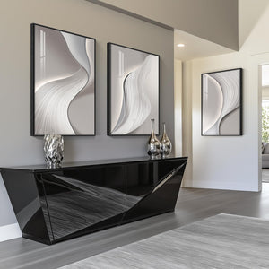 Large Framed Modern Minimalist Abstract Wall Art for Living Room Set of 3