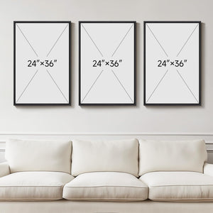 Large Framed Modern Minimalist Abstract Wall Art for Living Room Set of 3
