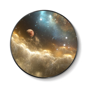Troartos LED Galaxy Space Wall Art for Living Room, Large Modern Lighted Planet Artwork for Walls
