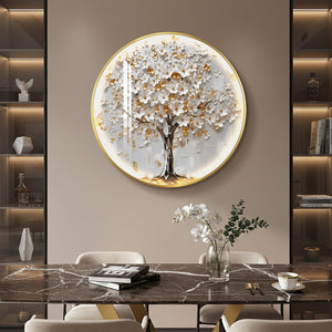 Framed LED Modern Luxury Tree of Life Wall Art with Remote Control for Living Room
