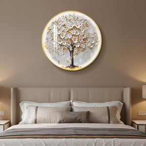 Framed LED Modern Luxury Tree of Life Wall Art with Remote Control for Living Room