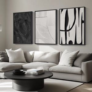 Black and White Abstract Wall Art