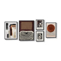 Large Framed Black and White Abstract Wall Art for Living Room, 5 Piece Set