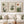 Large Framed Abstract Boho Botanical Green Modern Minimalist Wall Art for Living Room Set of 3